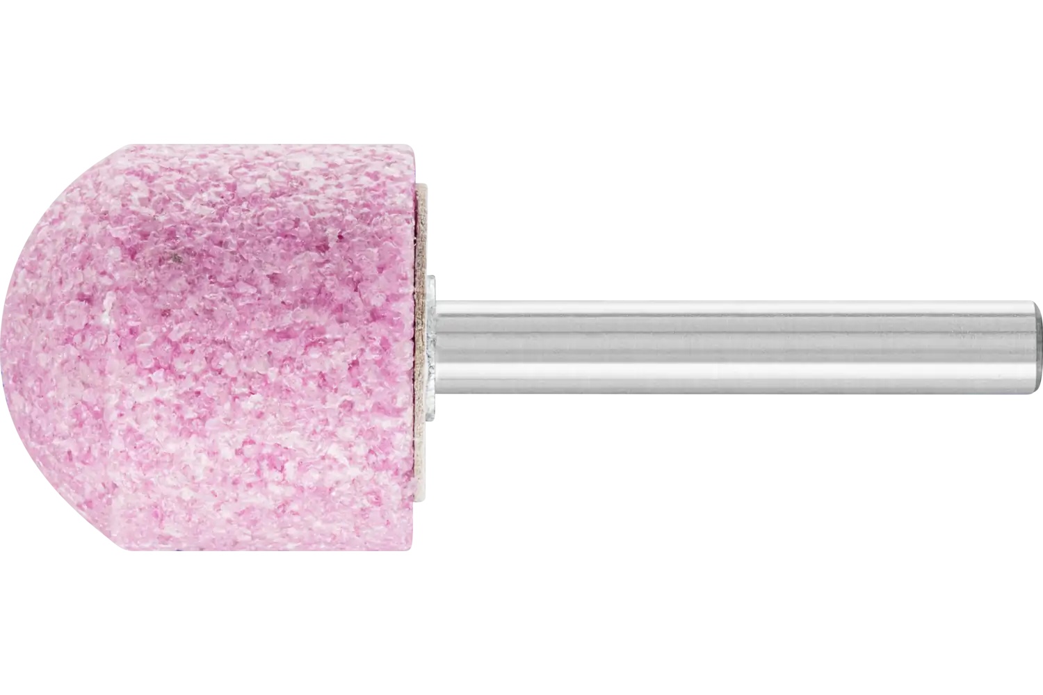 Picture of Pferd Vitrified Mounted Point, Steel Edge, 1" x 1, 30 Grit, A21, AO, 1/4" Shank